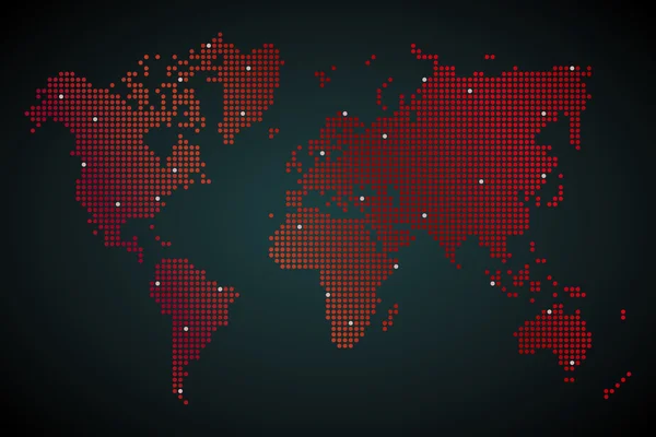 Mapa del mundo vector — Vector de stock