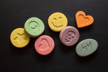 Ecstasy pills or tablets - Drugs clipart