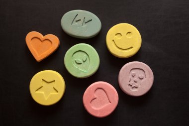 Ecstasy pills or tablets - Drugs clipart