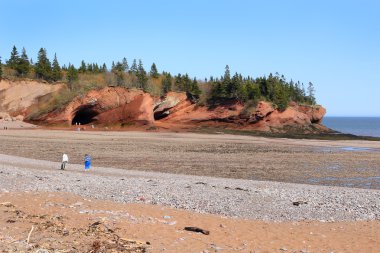 St. Martins beach and cave, low tide clipart