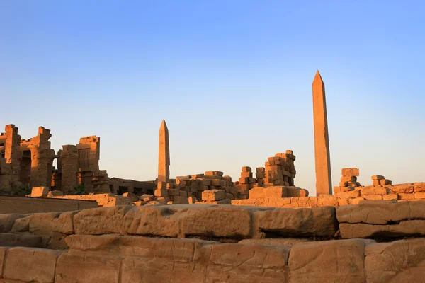 Obeliscos no Templo de Karnak, Egito — Fotografia de Stock