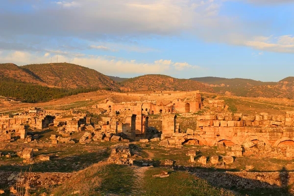 Tramonto a Hieropolis, Turchia — Foto Stock