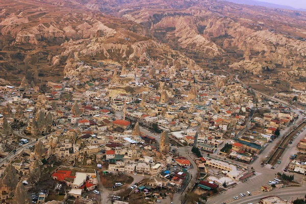 Vista aérea de la ciudad en Cappadoccia — Foto de Stock