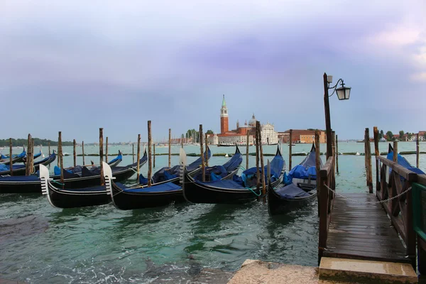 Venice boats in the evening — Stock Photo, Image