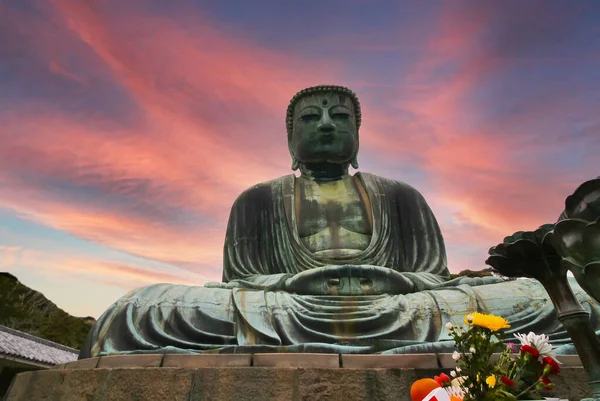 Великий Будда Камакуре Япония Закате — стоковое фото