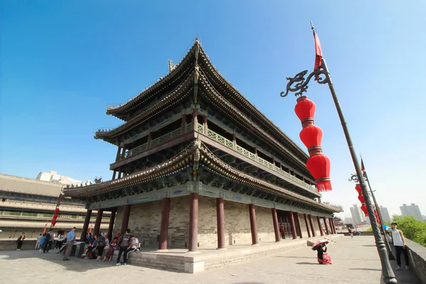 Xian China Abril 2019 Pessoas Que Visitam Maior Mais Antiga — Fotografia de Stock
