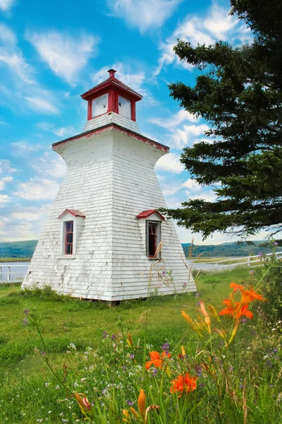 Broken Windows Peeling Painted White Walls Broken Abandoned Lighthouse Harvey — Stock Photo, Image