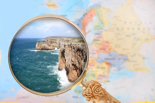 Olhando para Cabo de São Vicente, Portugal — Fotografia de Stock