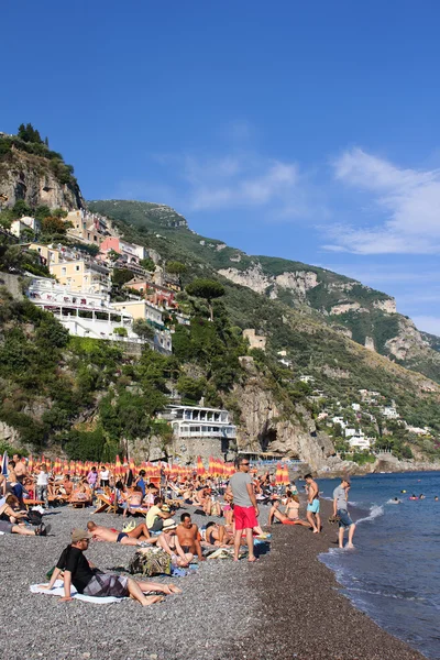 Strand in positano, Italien — Stockfoto
