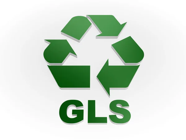 Recycle Gls ondertekenen (Recycling codes - glas) — Stockfoto