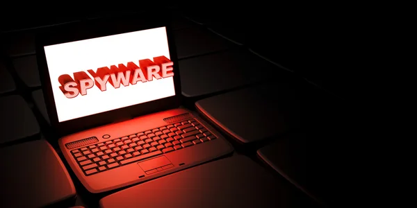 Spyware - background with laptop — Stock Photo, Image