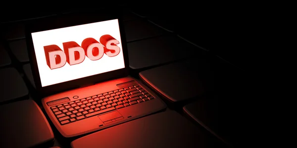 Distributed denial-of-service DDoS attack — Stock Photo, Image