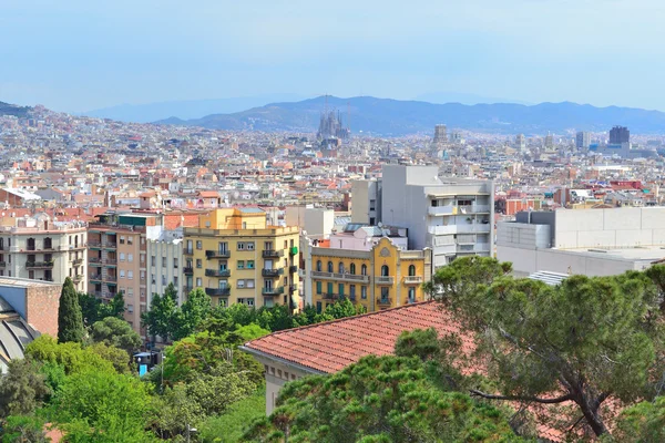 Bovenaanzicht van Barcelona — Stockfoto