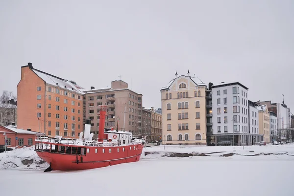 Finlandia Chmurny Zimowy Dzień Helsinkach — Zdjęcie stockowe