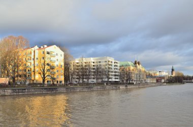Turku, Finlandiya. nehir Aurajoki