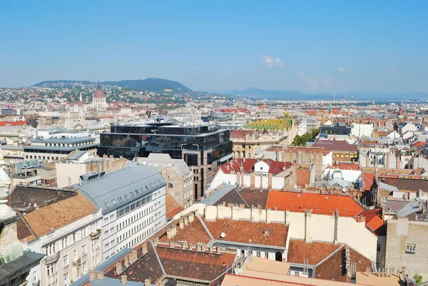 Вид сверху на Будапешт — стоковое фото