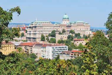 Budapeşte, Macaristan. Üst-Buda hill görünümünü 