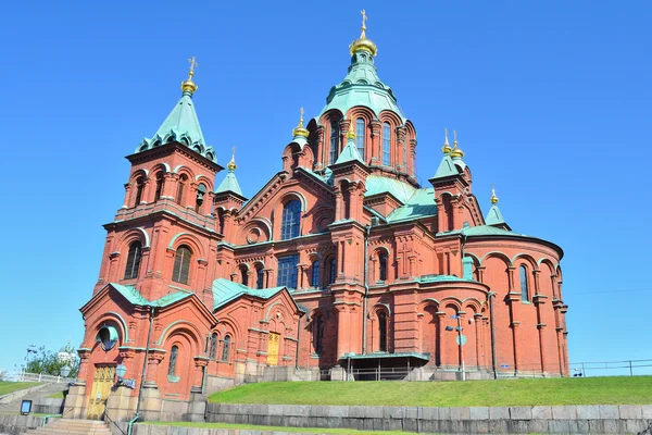 Helsínquia. Catedral de Uspenski Imagem De Stock