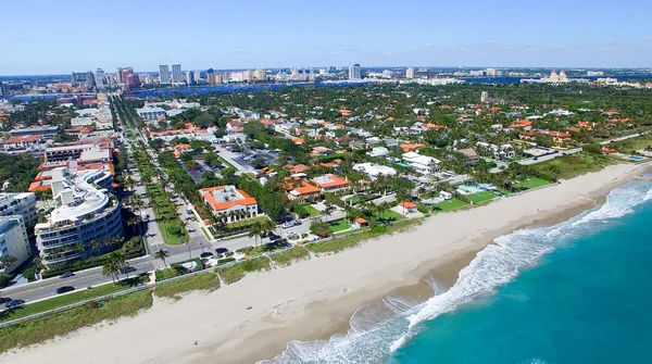 A légi felvétel a Palm Beach - Florida — Stock Fotó
