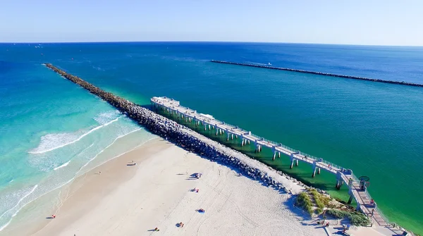 Parc South Pointe à Miami Beach, vue aérienne — Photo