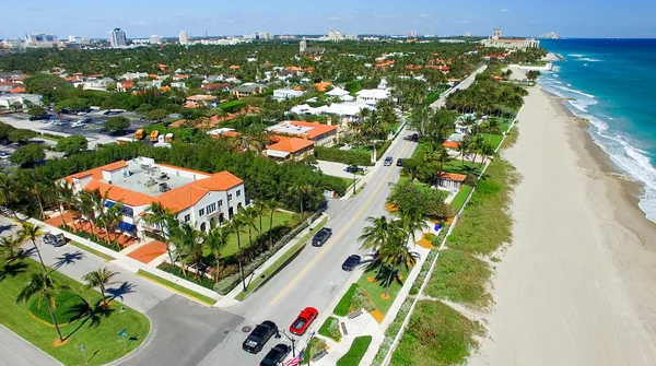 Côte de Palm Beach, vue aérienne de la Floride — Photo