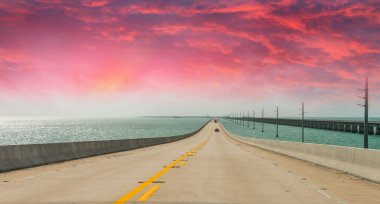 US1. Interstate of Florida, road to Key West clipart