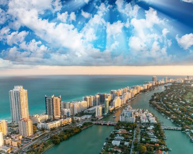 Miami beach havadan görünümü