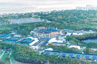 Key Biscayne, Fl - 27 Şubat: Hava görünümünde Crandon Park
