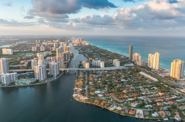 Miami beach havadan görünümü