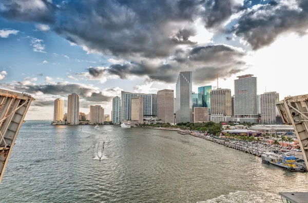 Miami centro ciudad vista — Foto de Stock