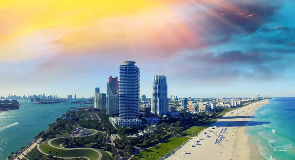 Vista aérea de Miami Beach —  Fotos de Stock