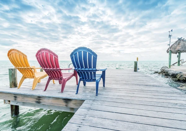 Prázdná židle, relaxační koncepce — Stock fotografie