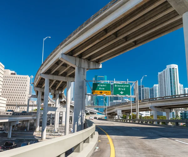 Skrzyżowań dróg w pobliżu Miami, Floryda — Zdjęcie stockowe