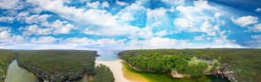 Royal National Park, Nsw. anteni panoramik alacakaranlıkta
