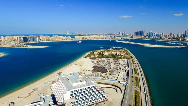 Dubai Marina, Émirats arabes unis. Vue aérienne de l'horizon de la ville — Photo