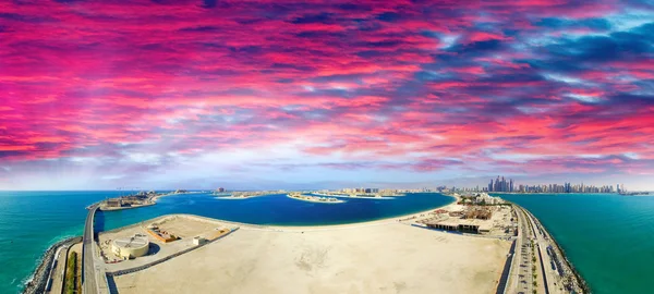 Letecký pohled na ostrov Palm Jumeirah, Dubaj — Stock fotografie