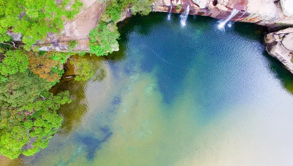 Wattamolla Falls at Royal National Park, Australia. Aerial view — Stock Photo, Image