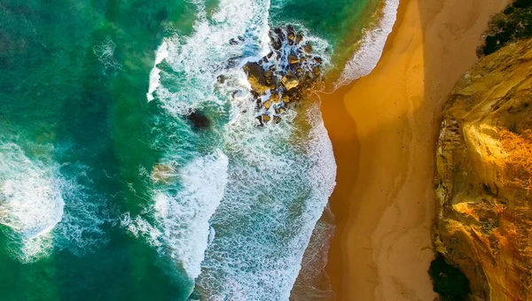 Vista de pájaro de la Great Ocean Road - Victoria, Australia — Foto de Stock