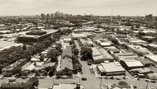 Вид с воздуха на окраину Сиднея, Австралия — стоковое фото