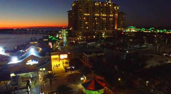 Destin, Florida. Vista aérea por la noche — Foto de Stock