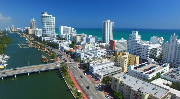 Miami beach havadan görünümü — Stok fotoğraf