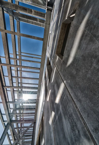 Steel bars inside warehouse