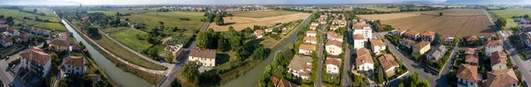 Luftaufnahme der toskanischen Stadt - 360-Grad-Rundumblick — Stockfoto