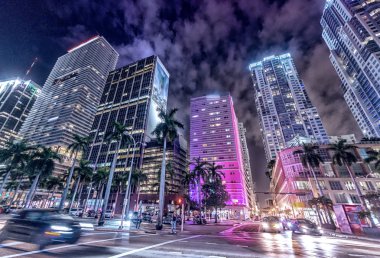 Miami downtown city view clipart