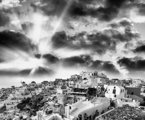 Cores do pôr do sol de Santorini, Grécia — Fotografia de Stock