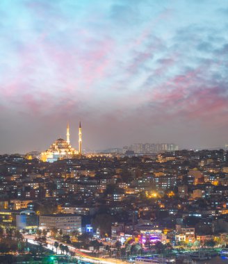 Istanbul geceleri, Türkiye havadan görünümü