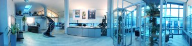 Modern ofis iç, panoramik görünüm