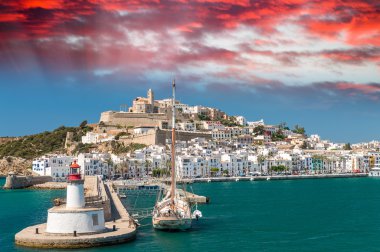 Ibiza Port on a beautiful day. Balearic Islands clipart