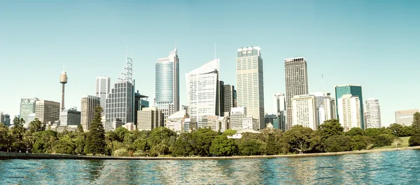 Sydney manzarası, Avustralya üzerinde güzel gün batımı — Stok fotoğraf