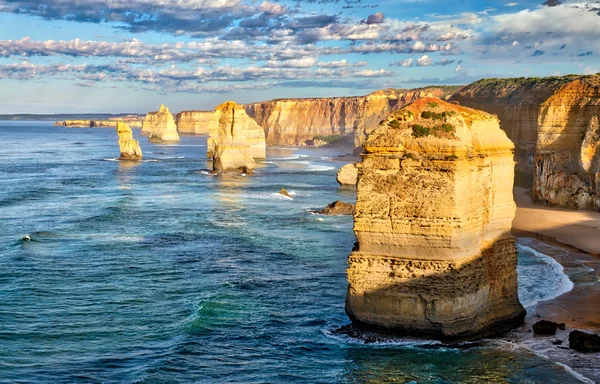 Panorama Flygfoto över tolv apostlarna i Port Campbell, Austr — Stockfoto